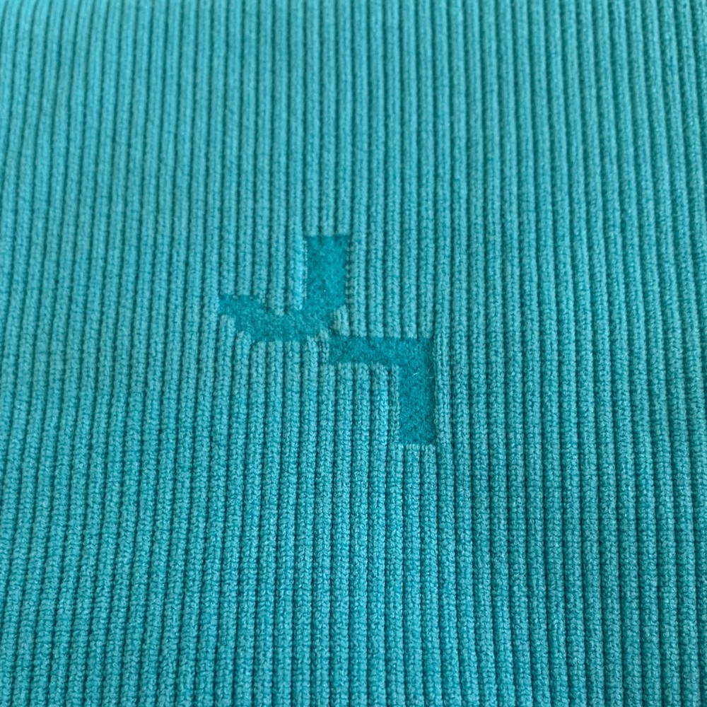 Cropped Teal Women's Cable-Knit top - Picture 11 of 14
